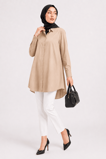 NUSS GÖMLEK  26Y3001 — LATTE [stokoz:2XoRehmgA0ybLPJgBMiO%3ALATTE%3A0%3A1hhsza3]