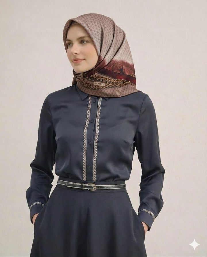 Armine Nostalji Serisi Sura İpek Eşarp 7535 31